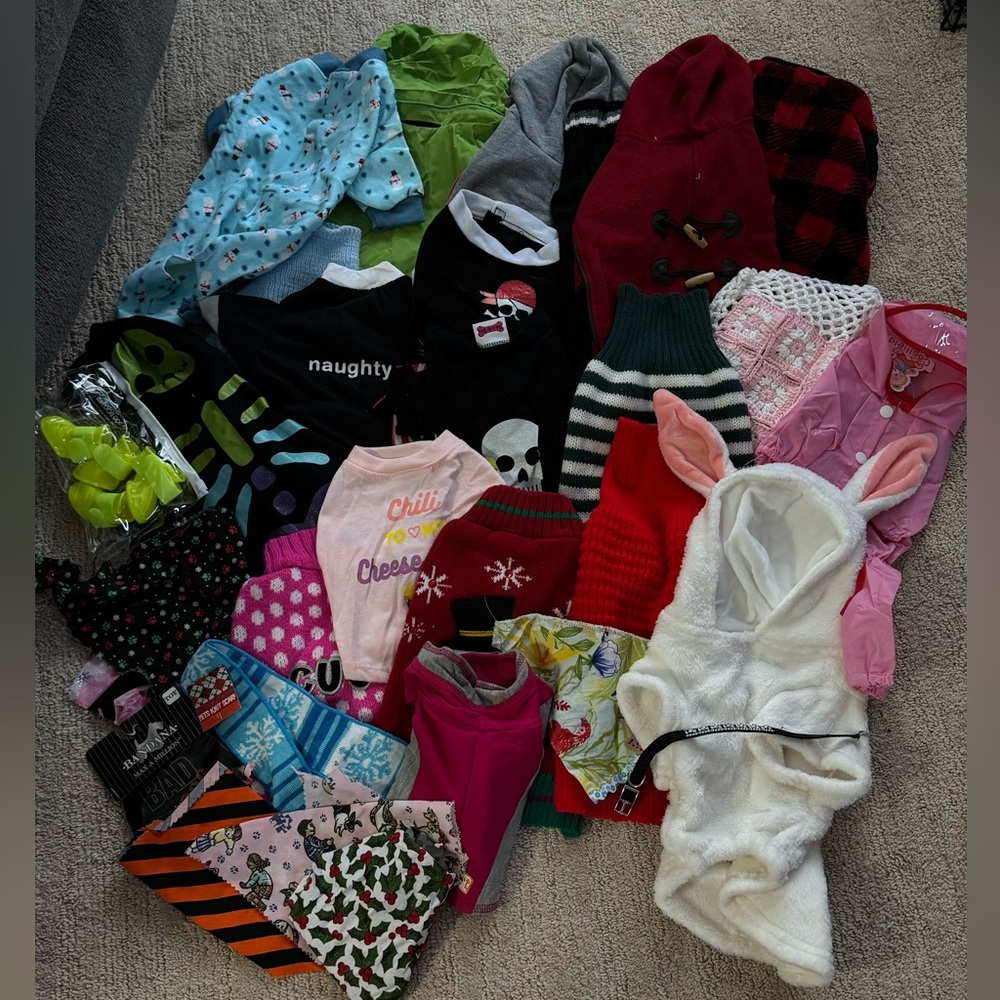 Size small pet clothing bundle